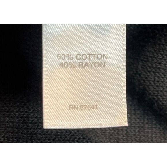 J Jill Black Cropped Open Cardigan Sweater 1X Cotton Rayon Staple Long Sleeve - Picture 6 of 7